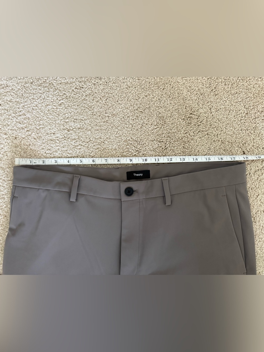 Theory Men's Taupe Dress Pants - Picture 3 of 4